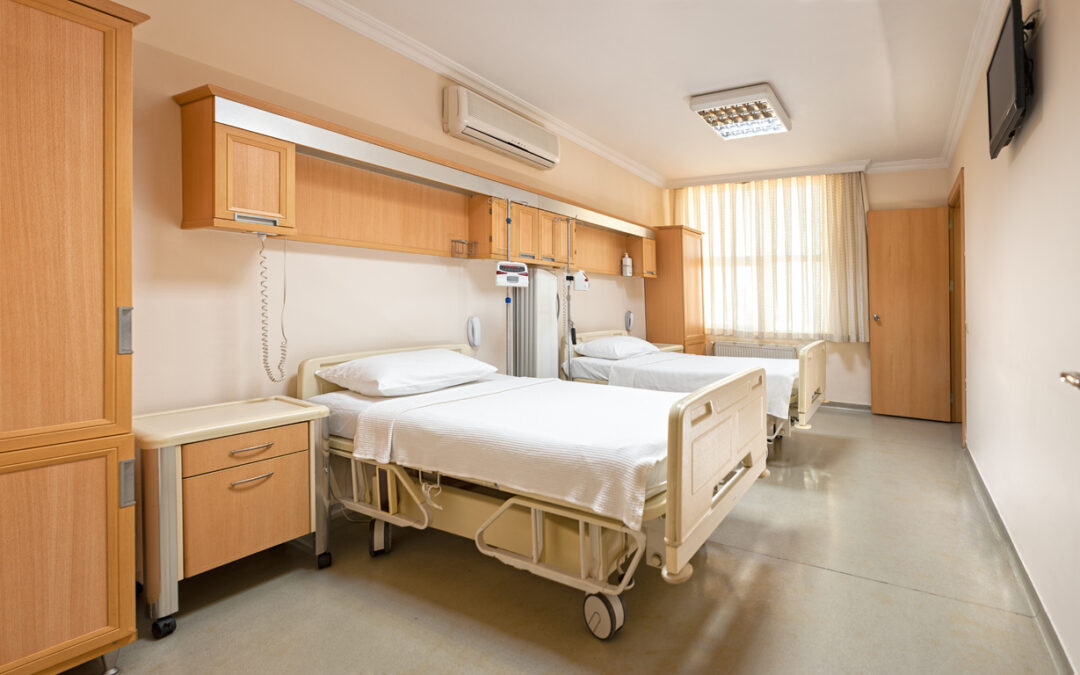 Hospital room with AC unit